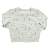 Girls Pom Pom Maude Sweater (Light Green)