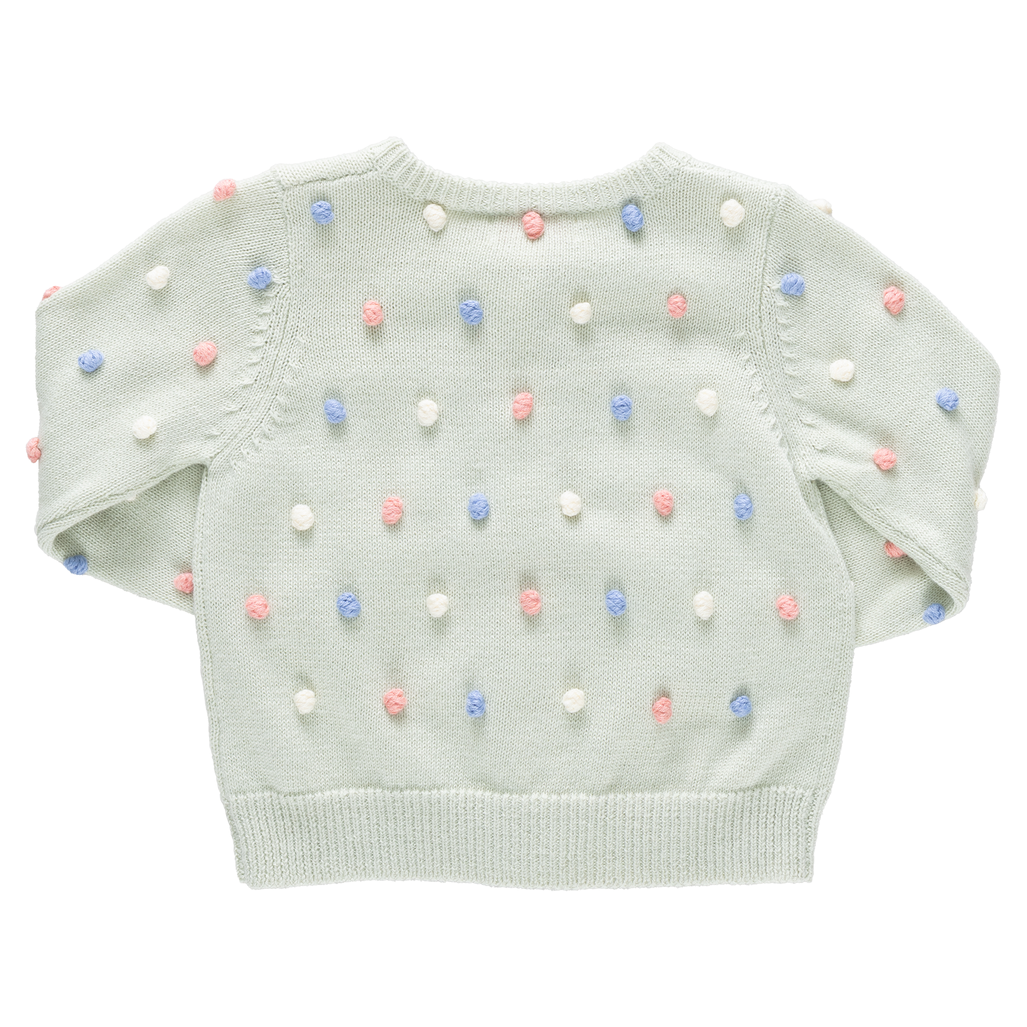 Girls Pom Pom Maude Sweater (Light Green)