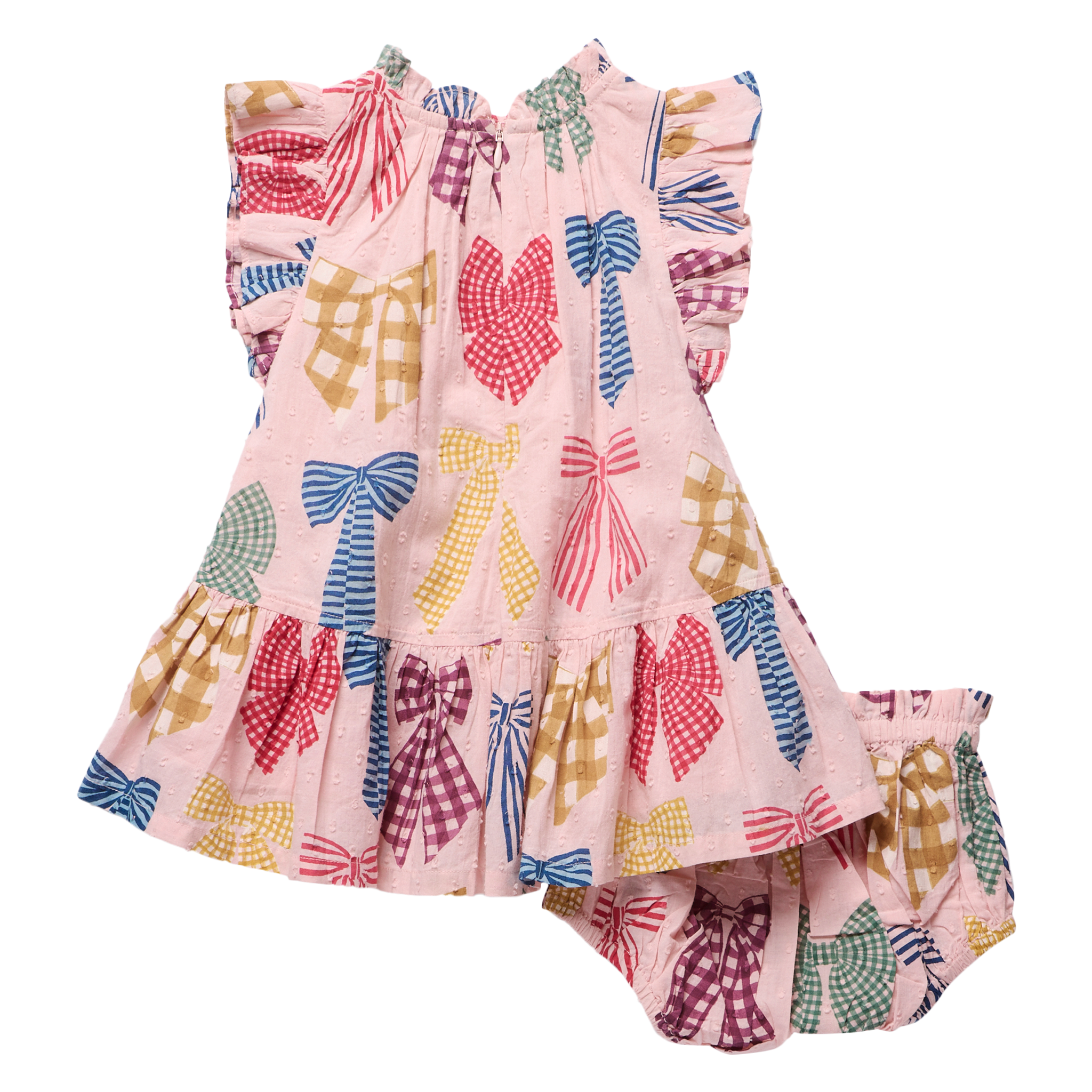 Baby Girls Harper Dress Set (Patterned Bows)