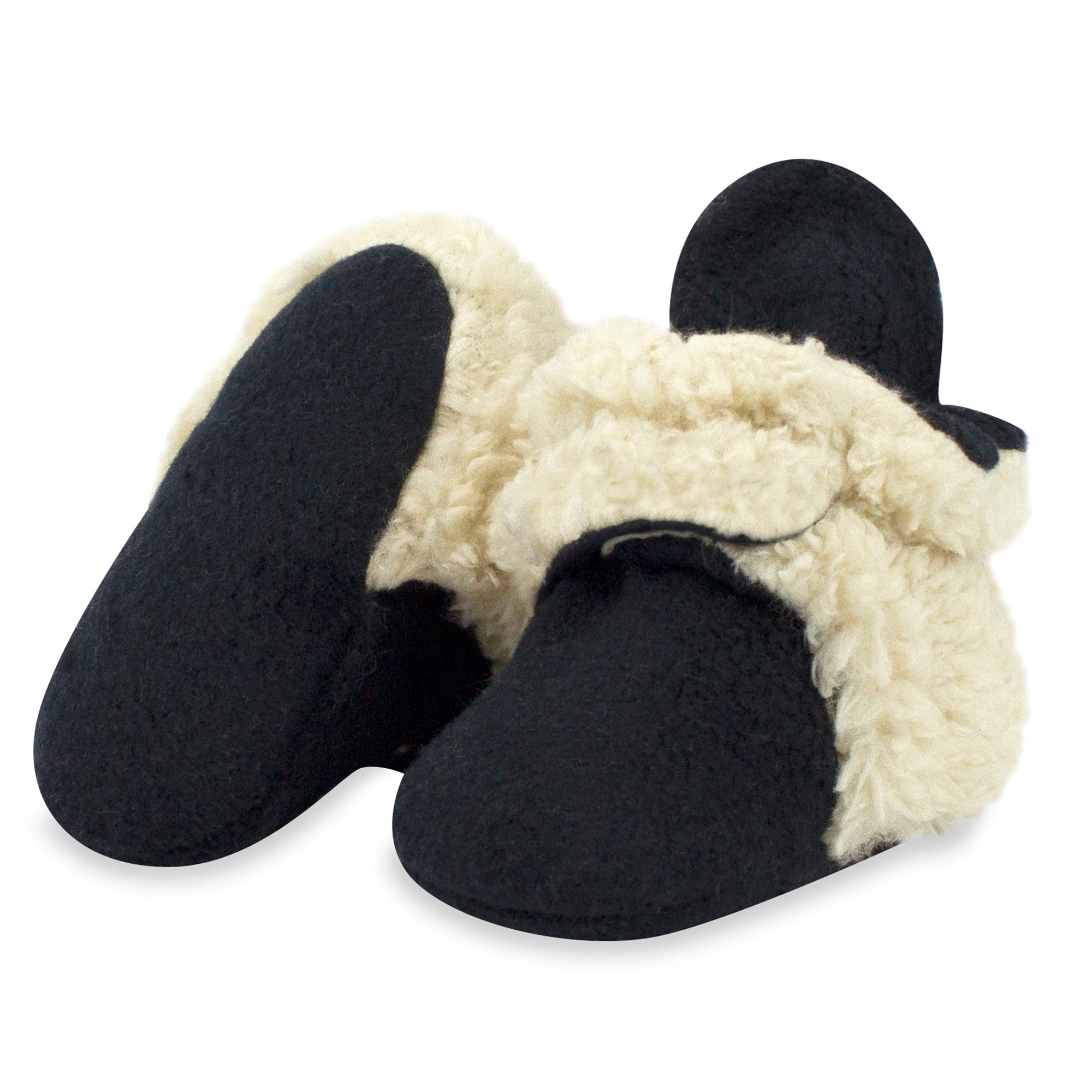 Cozie Furry Baby Bootie (Black)