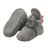 Fleece Gripper Baby Bootie (Gray)