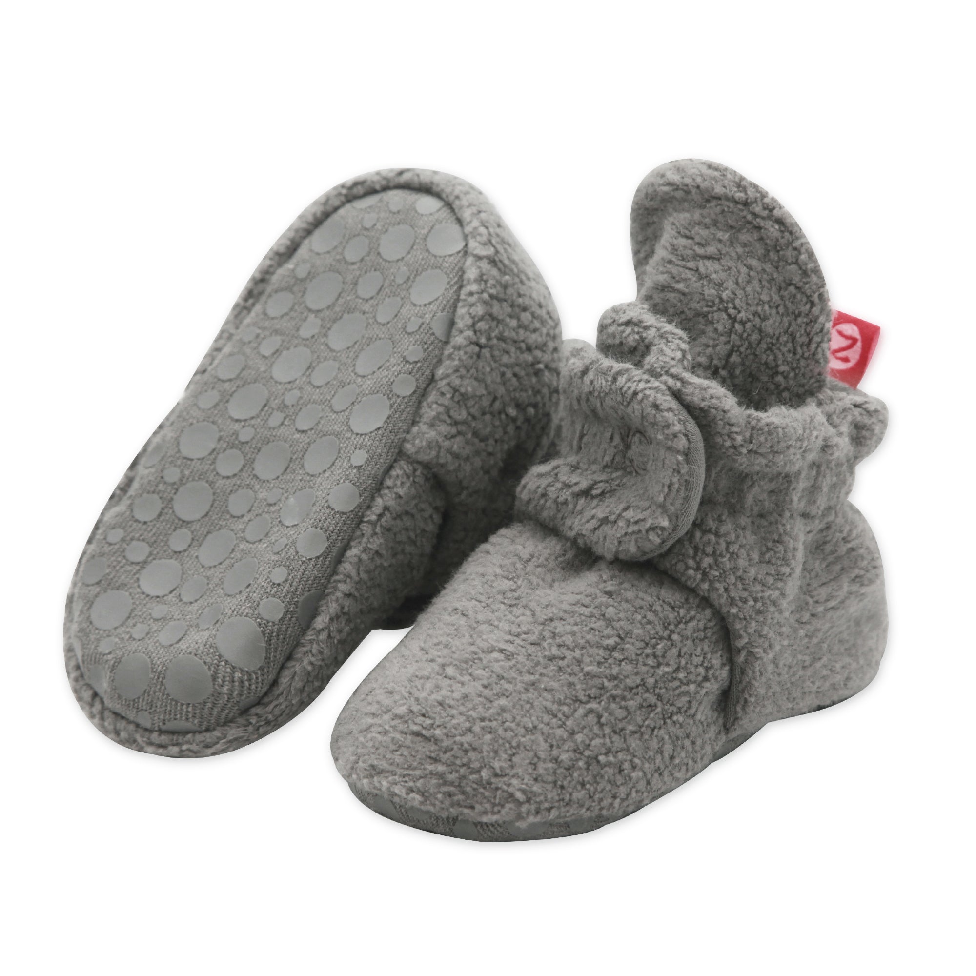 Fleece Gripper Baby Bootie (Gray)
