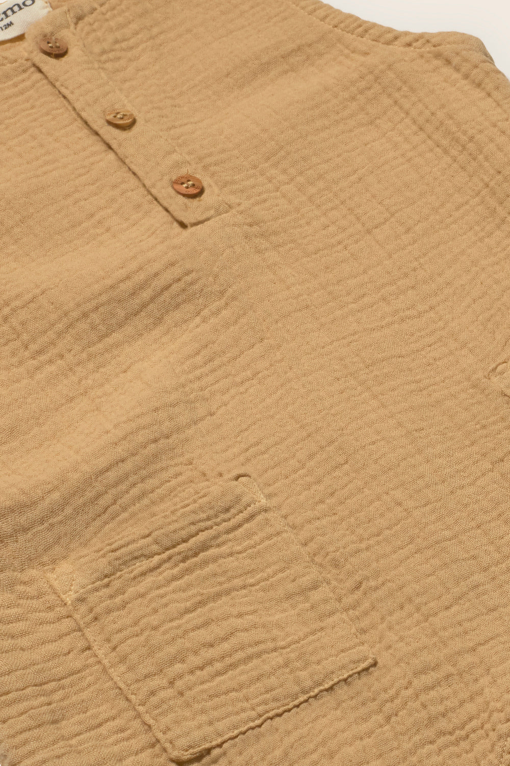 Soft Gauze Cotton Jumpsuit (Sand)