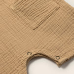 Soft Gauze Cotton Jumpsuit (Sand)