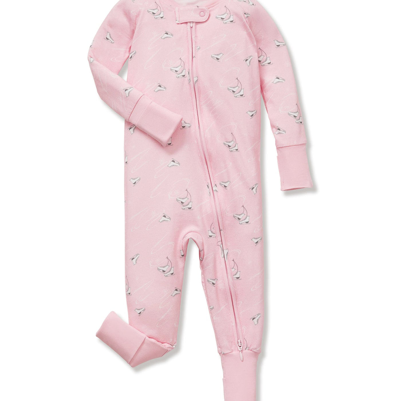 Pima Peekaboo Romper (Winter Skates)