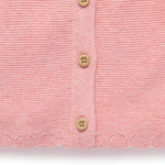 Crochet Collar Cardigan (Blush Melange)