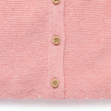 Crochet Collar Cardigan (Blush Melange)