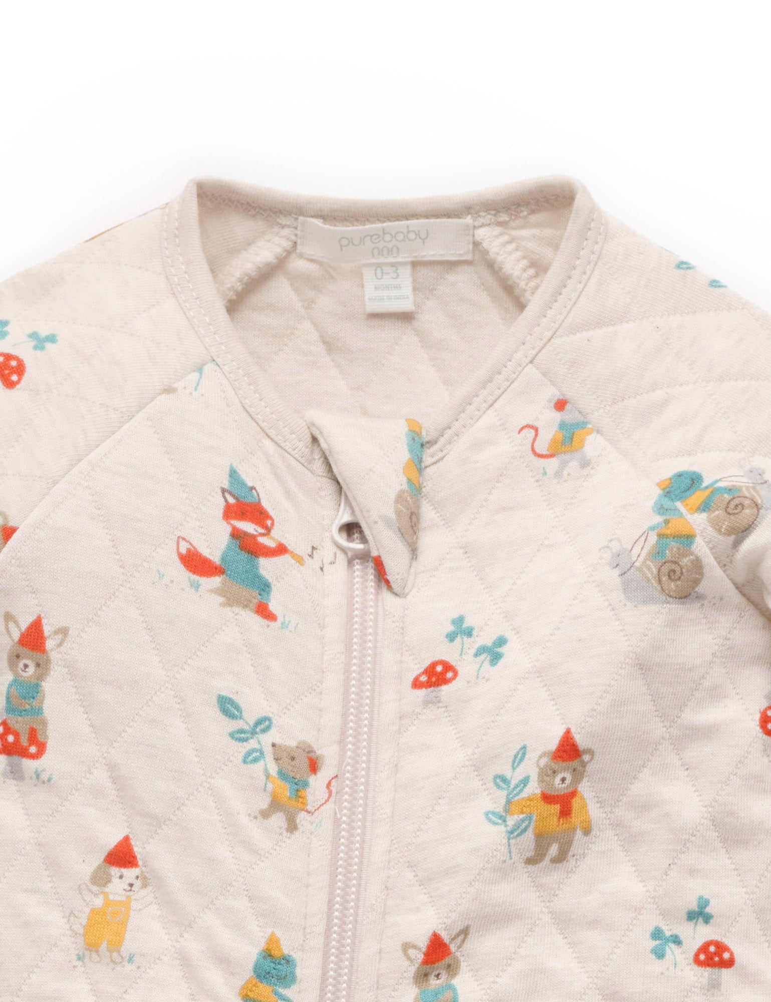 Quilted Growsuit (Gnome Print)