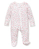 Infant Pointelle Footie Romper (Pink Floral)
