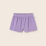 Soft Terry Cloth Side-Slits Shorts (Lavender)