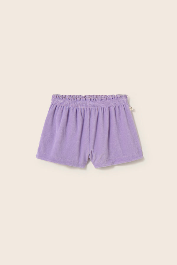 Soft Terry Cloth Side-Slits Shorts (Lavender)