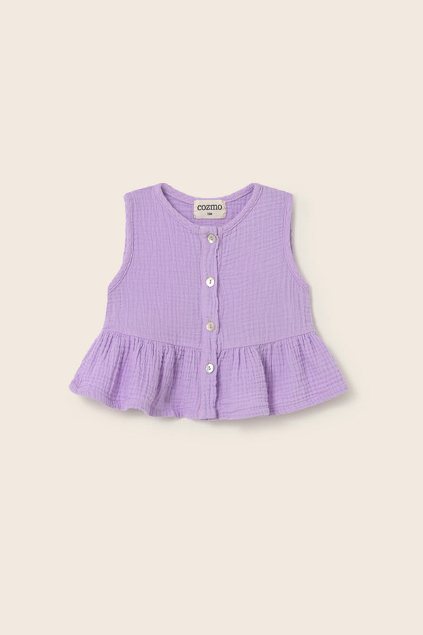 Soft Gauze Cotton Baby Top (Lavender)