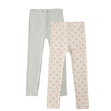 Ribbed Legging Set (Blossom, Heathered Seafoam)