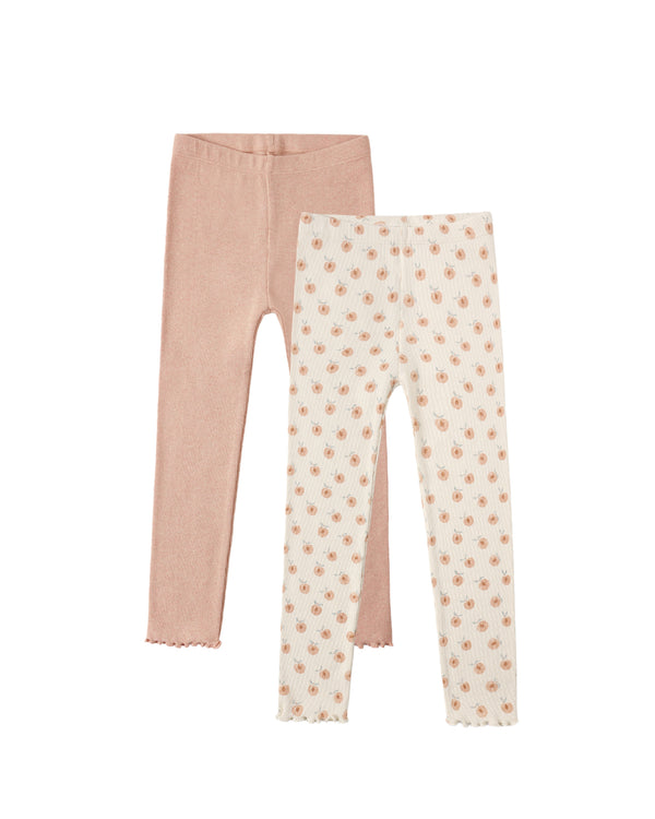 Ribbed Legging Set (Natural, Melon)