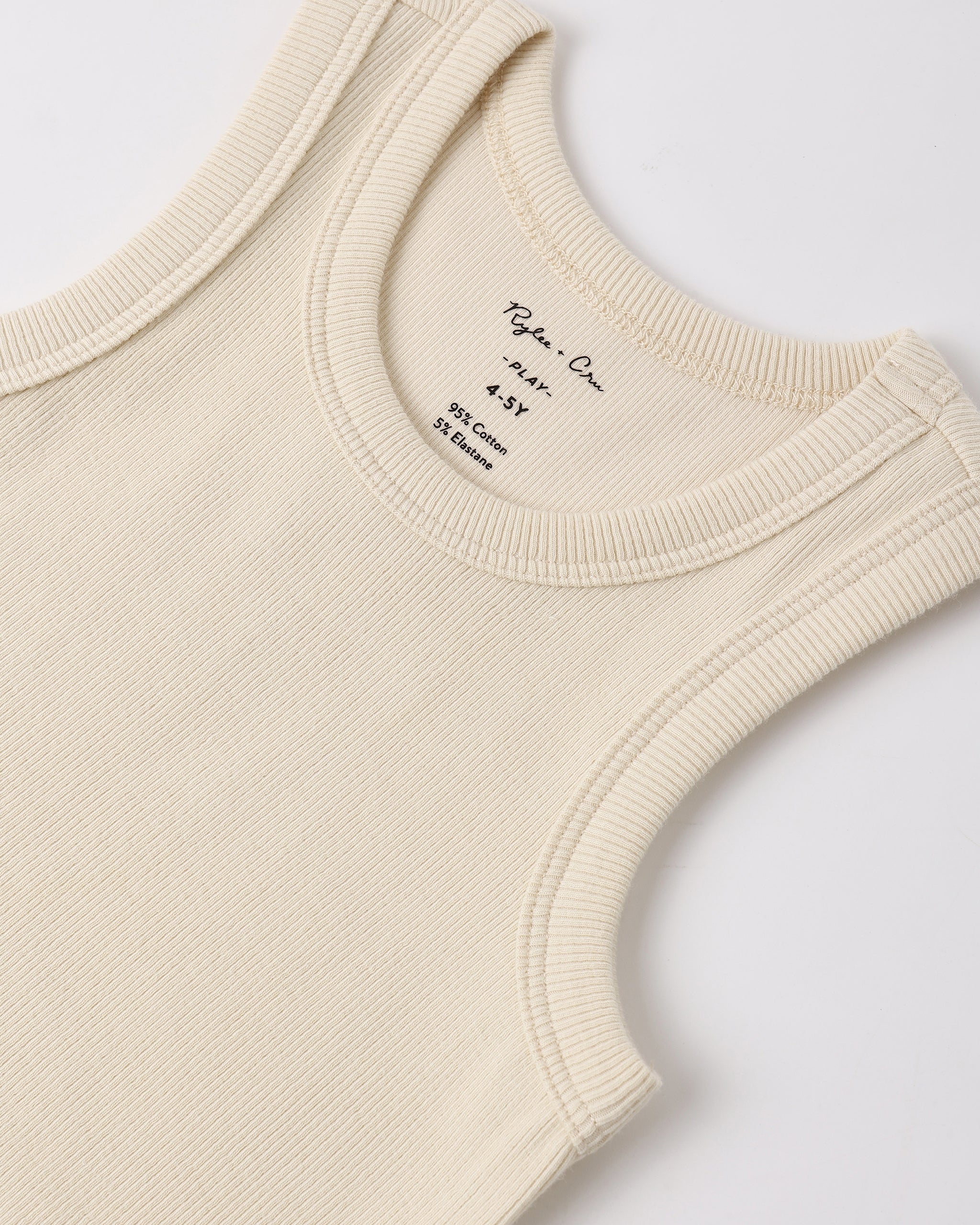 Ribbed Tank Set (Shell, Heathered Blush)