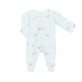 Zipper Footie (Submarine on Spa Blue)