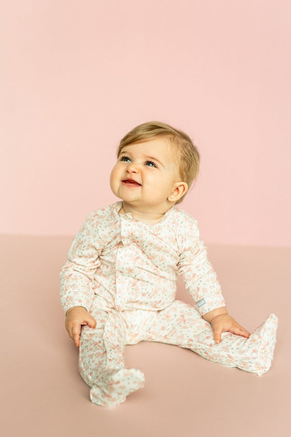 Zipper Footie (Floral)