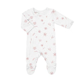 Zipper Footie (Flowers on Cream)