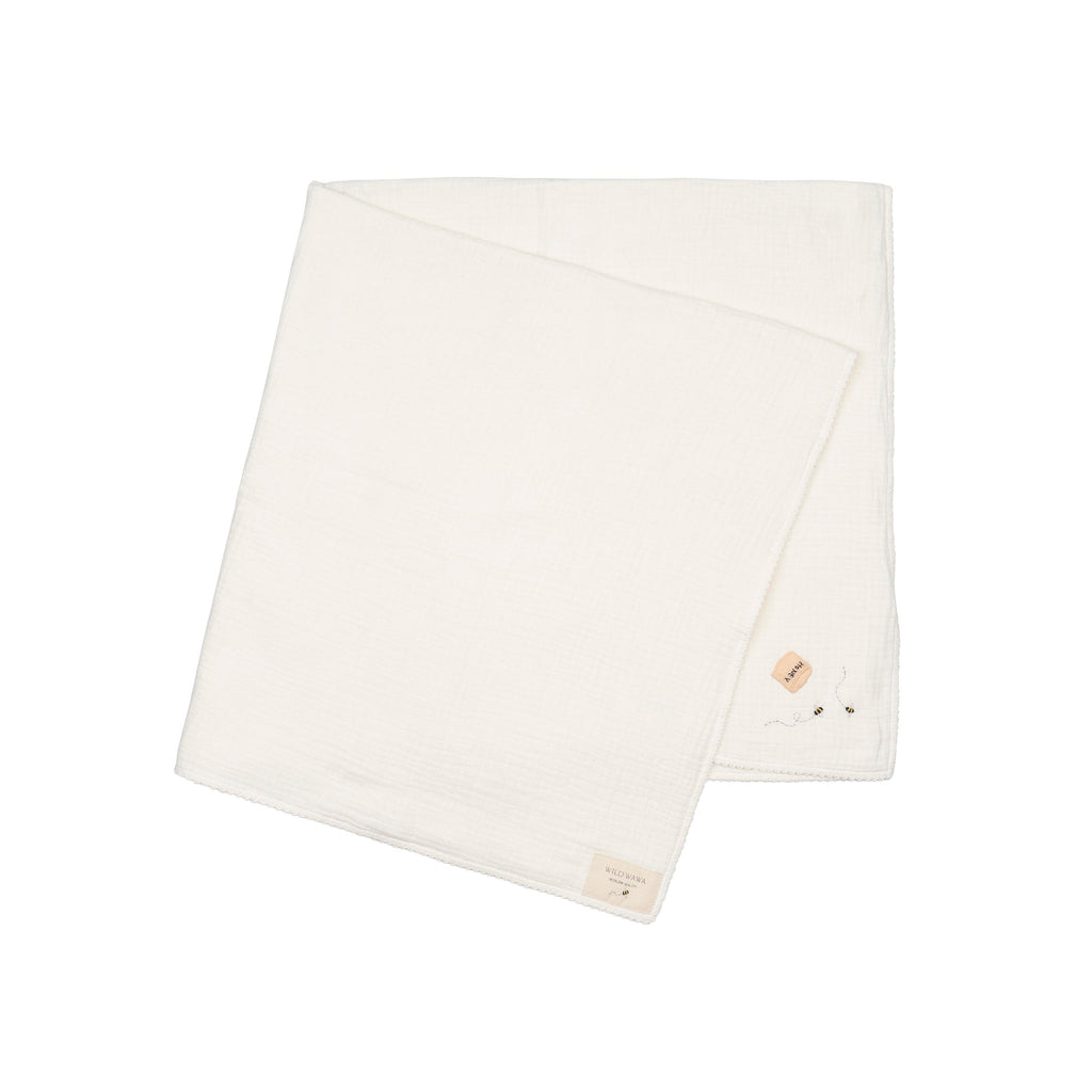 Swaddle with Embroidery (Pearl Bees)