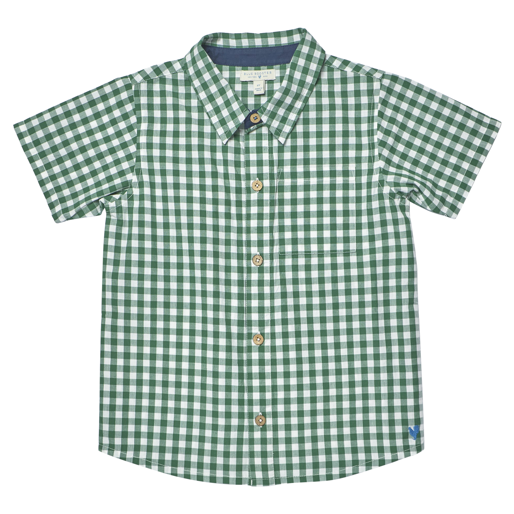 Boys Jack Shirt (Green White Check)
