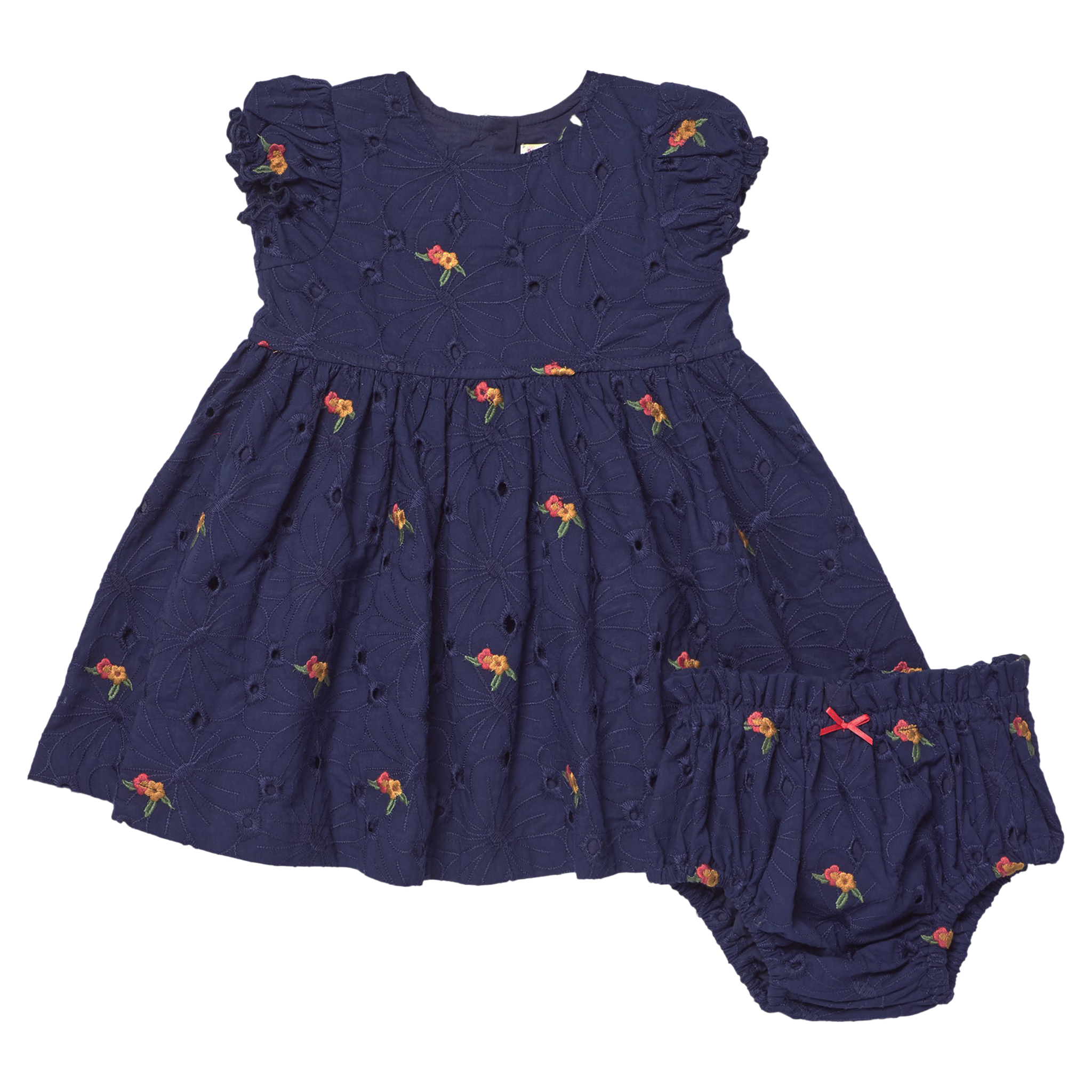 Baby Girls Eliza Dress Set (Eyelet Embroidery)