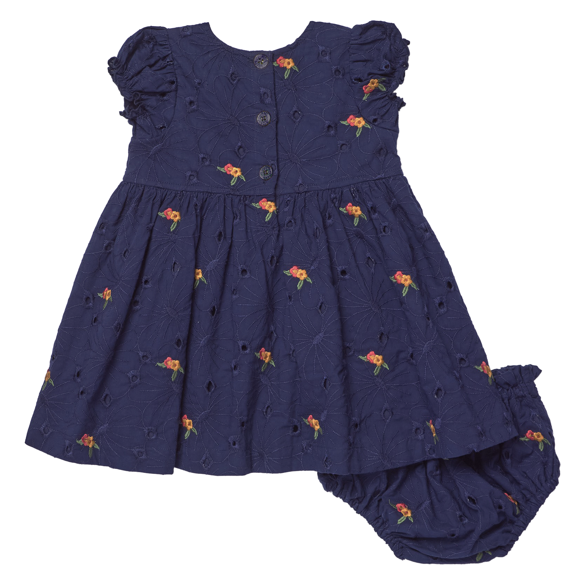 Baby Girls Eliza Dress Set (Eyelet Embroidery)