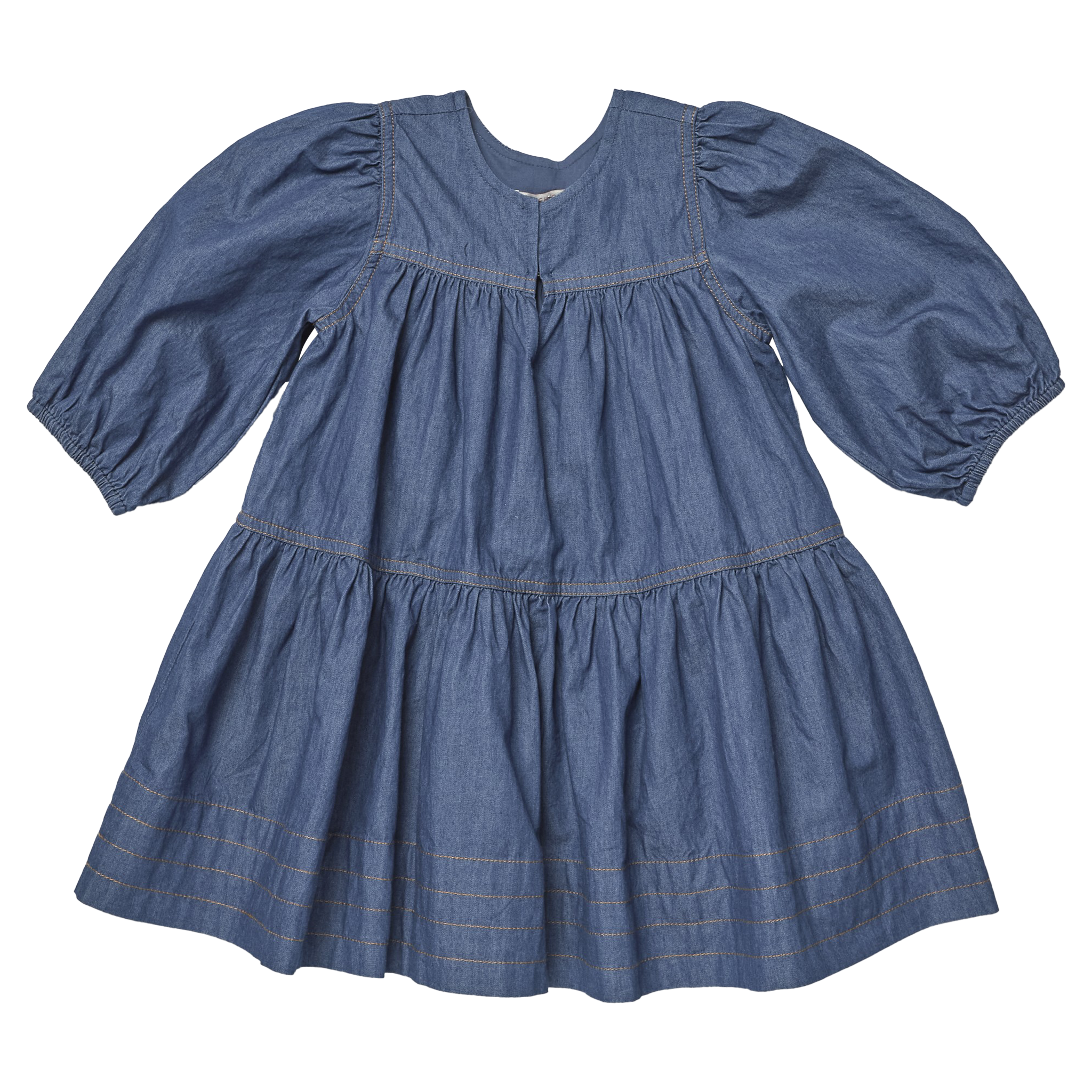 Girls Sawyer Dress (Chambray)