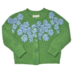 Girls Blossom Sweater (Blue Flower Embroidery)