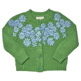 Girls Blossom Sweater (Blue Flower Embroidery)
