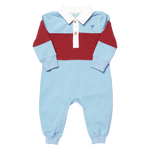 Baby Boys Albert Rugby Jumper (Blue Maroon)