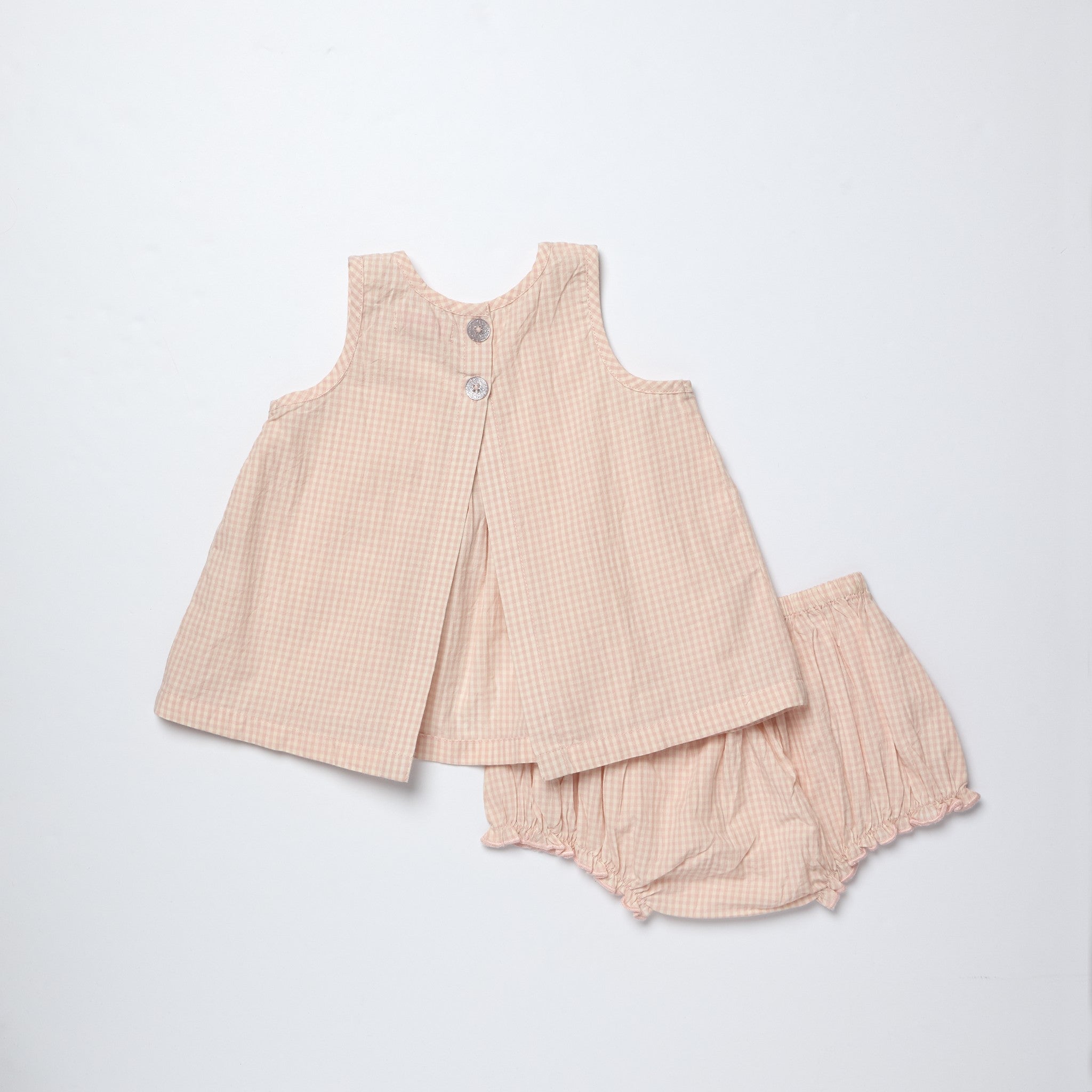 Baby Girls Jaipur 2-Piece Set (Pink Gingham)