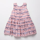 Girls Eloise Dress (Pink Bows)