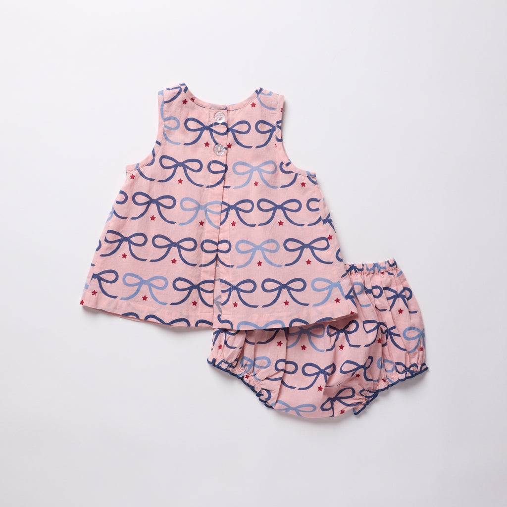 Baby Girls Jaipur 2-Pc Set (Pink Bows)