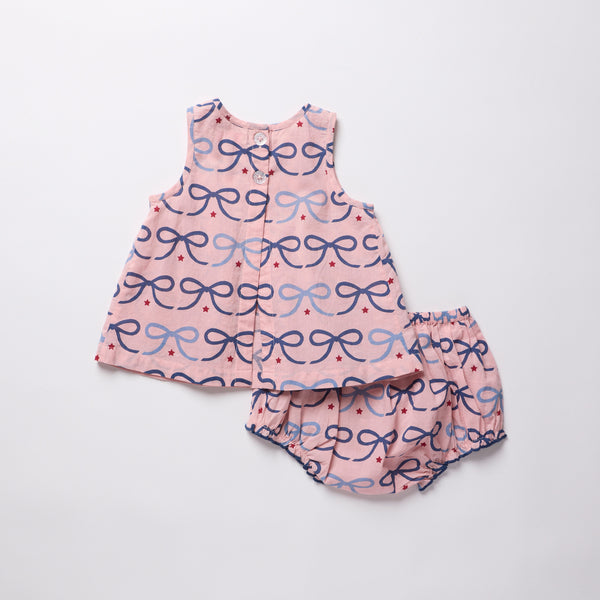Baby Girls Jaipur 2-Pc Set (Pink Bows)