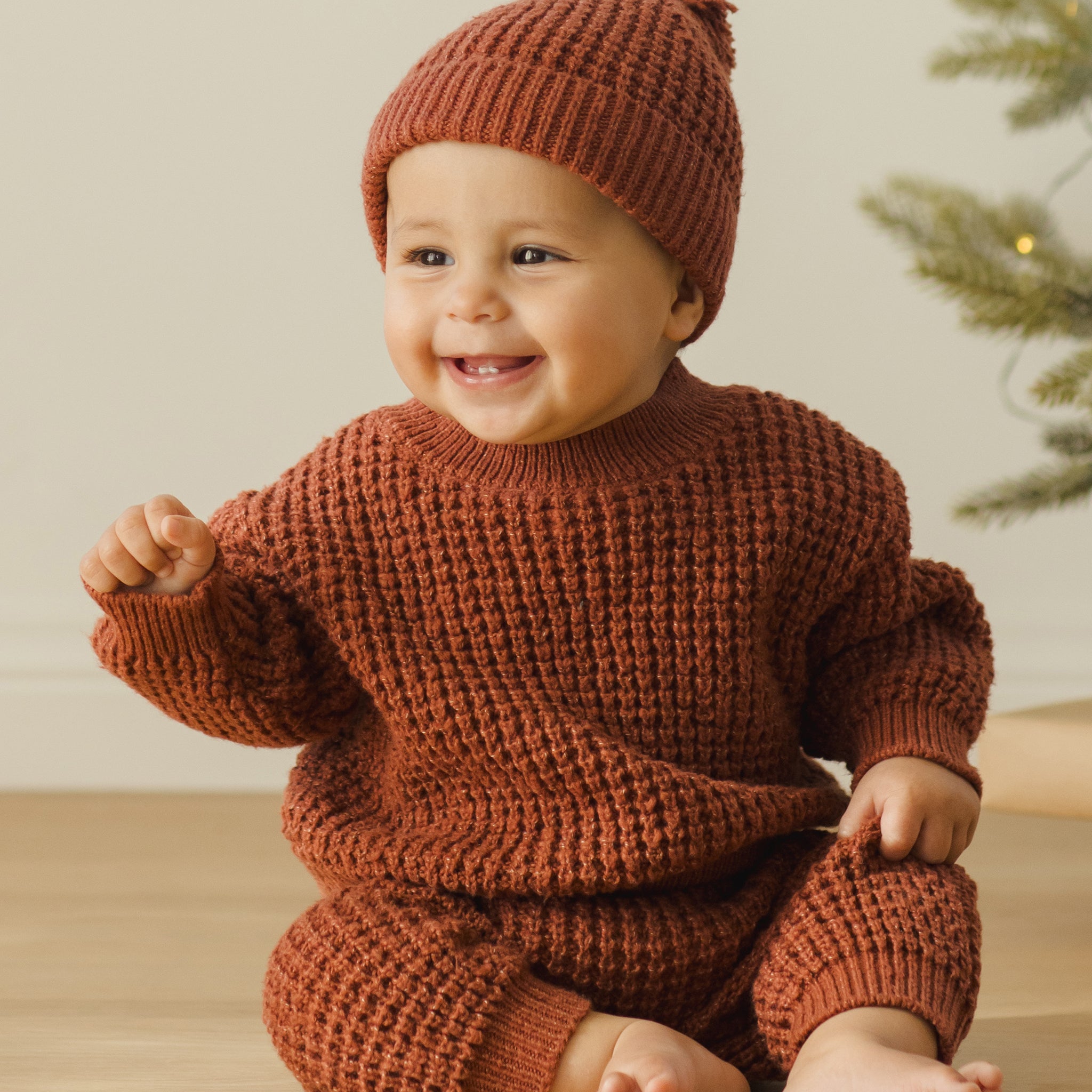 Chunky Knit Sweater (Cranberry)