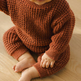 Chunky Knit Sweater (Cranberry)