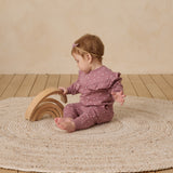Ruffle Fleece Sweatshirt (Polka Dot)