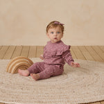 Ruffle Fleece Sweatshirt (Polka Dot)