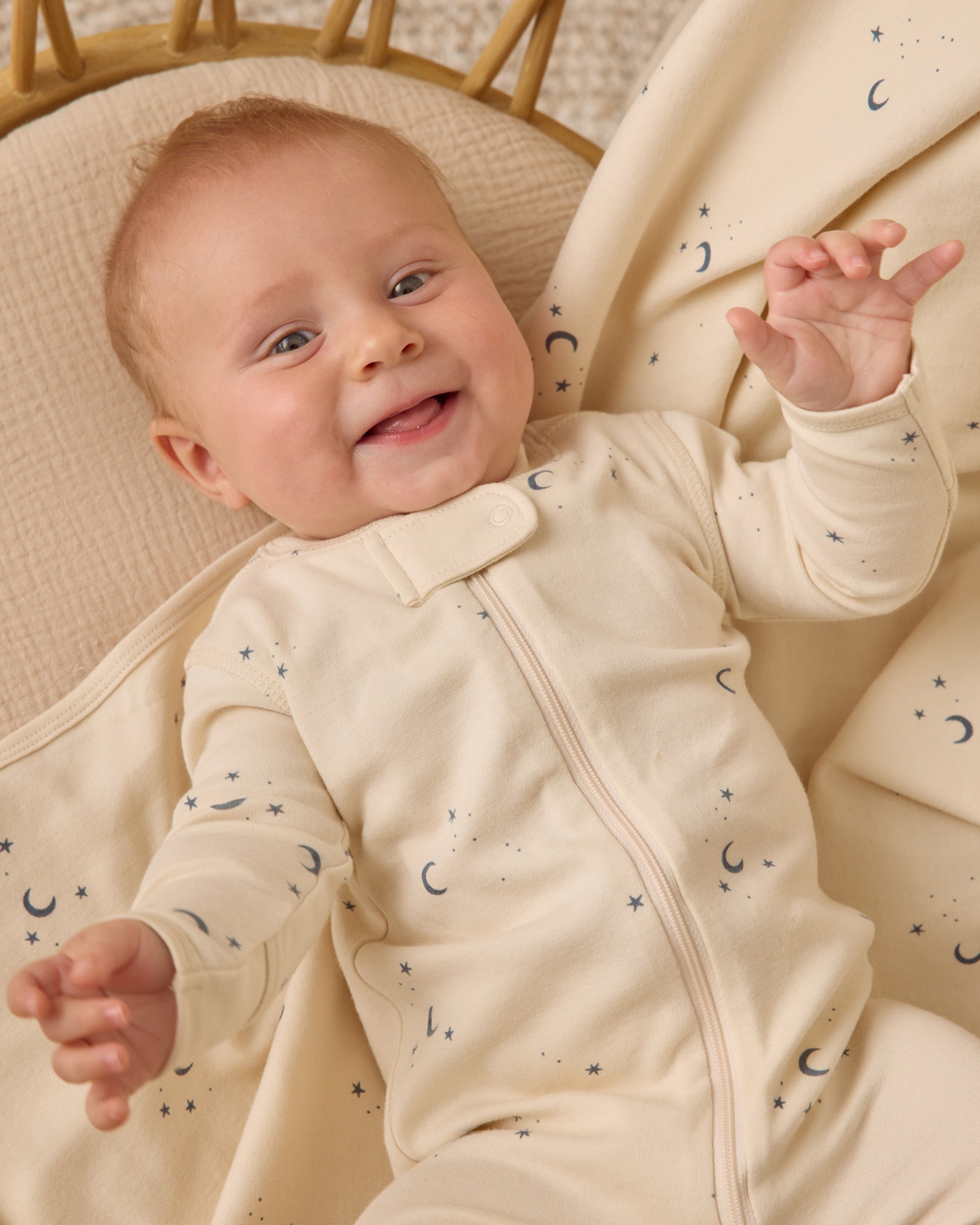Zip Long Sleeve Sleeper Footie (Moons)