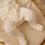 Zip Long Sleeve Sleeper Footie (Moons)