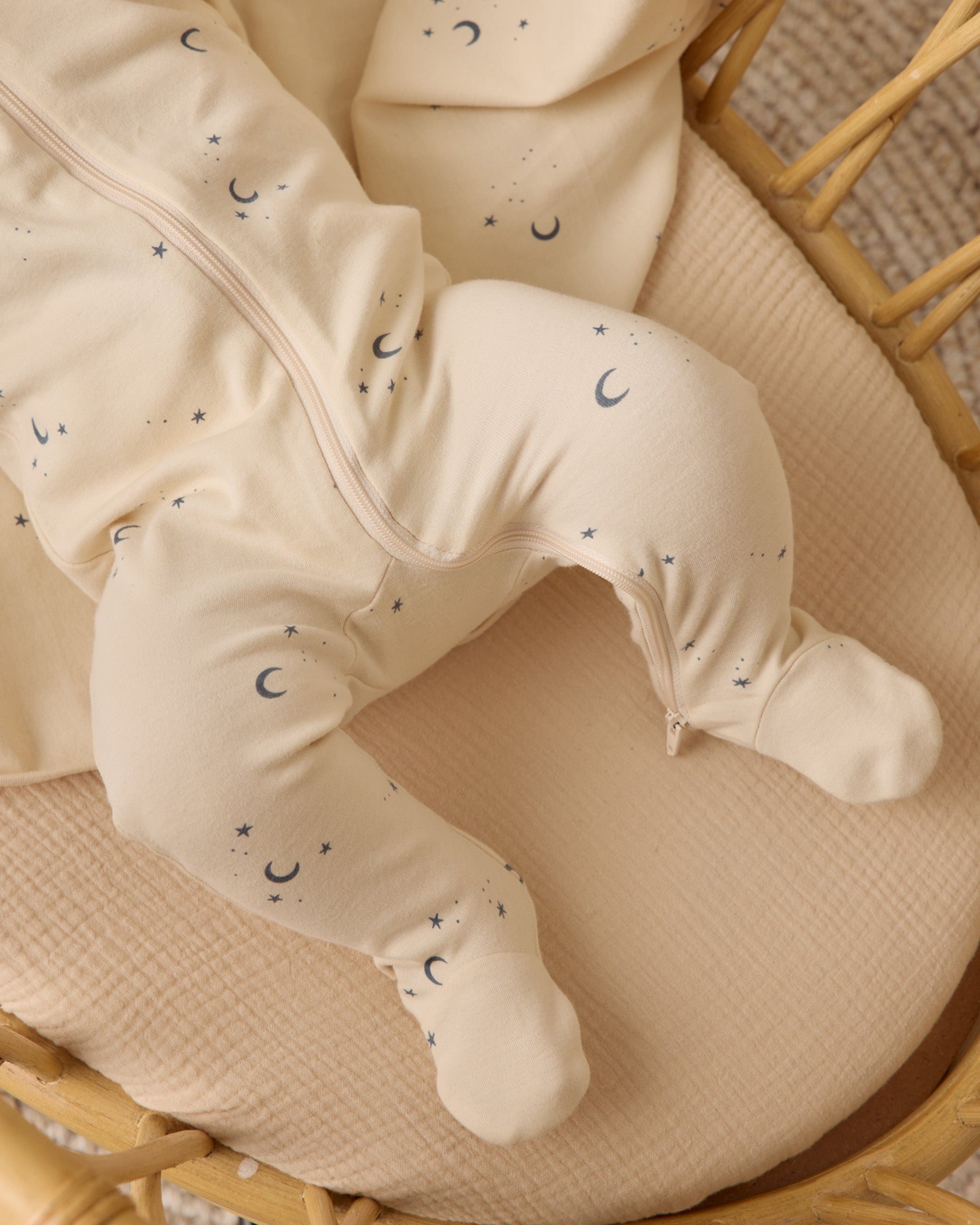 Zip Long Sleeve Sleeper Footie (Moons)