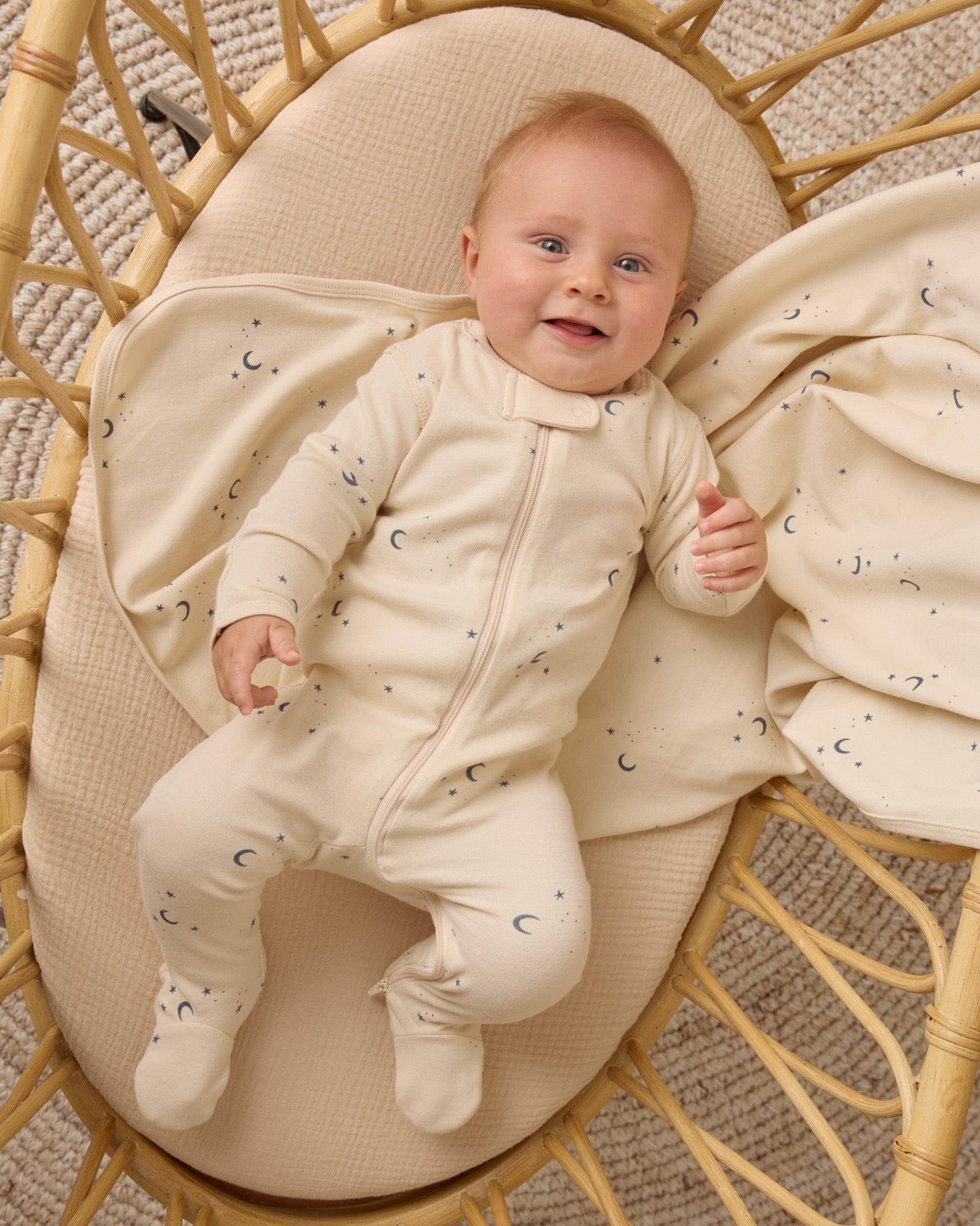 Zip Long Sleeve Sleeper Footie (Moons)