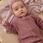 Knit Cardigan (Mulberry)