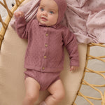 Knit Cardigan (Mulberry)
