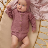Knit Cardigan (Mulberry)