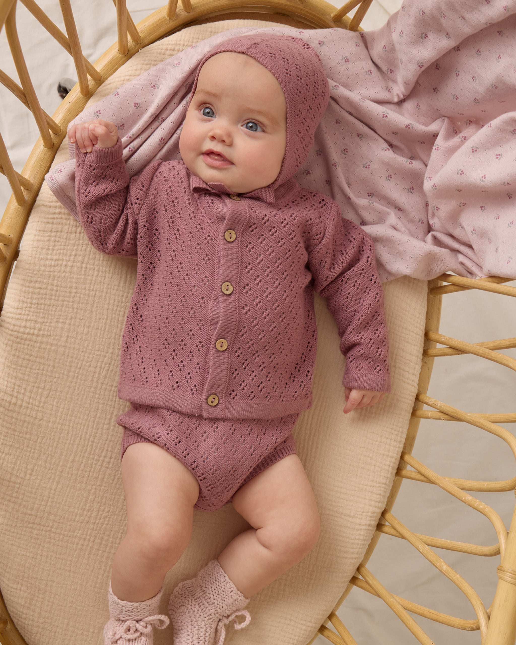 Knit Cardigan (Mulberry)