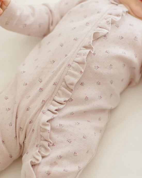 Ruffle Jumpsuit (Lilac Ditsy)