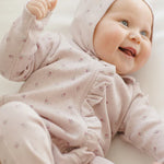 Ruffle Jumpsuit (Lilac Ditsy)