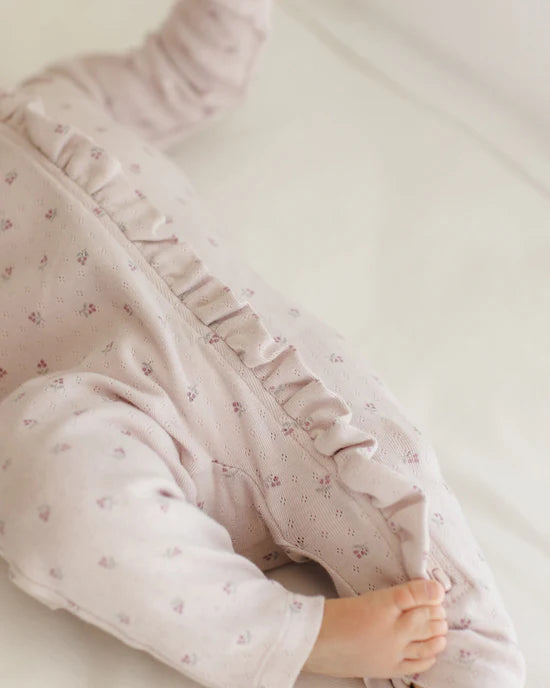 Ruffle Jumpsuit (Lilac Ditsy)
