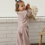 Ruffle Cozy Set (Mulberry Stripe)